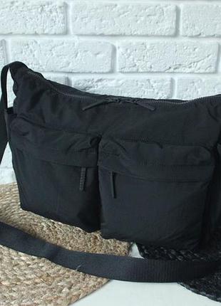 Uniqlo multi-pocket shoulder bag большая универсальная сумка. унисекс. текстиль
