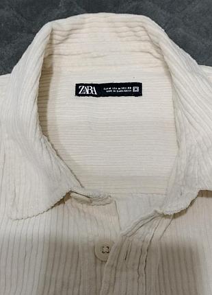 Сорочка жіноча zara вельветова молочна