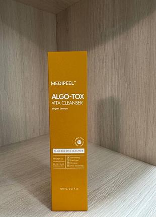 Освіжаючий та освітлювальний гель medi-peel algo-tox vita cleanser vegan lemon 150ml