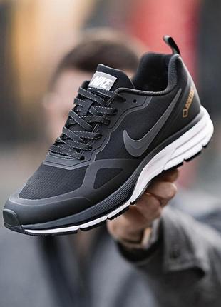 Кроссовки мужские зимние nike pegasus gore-tex black white черно белые с мехом | найм пегасус гортекс черные с белым зима мех 40 - 45