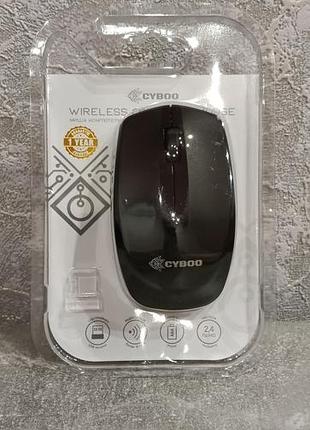 Комп'ютерна миша "cyboo" бездротова чорна 2