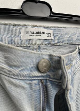 Джинси мом жіночі pull&bear блакитні розмір 40