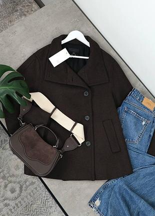 Пальто з вовною zara