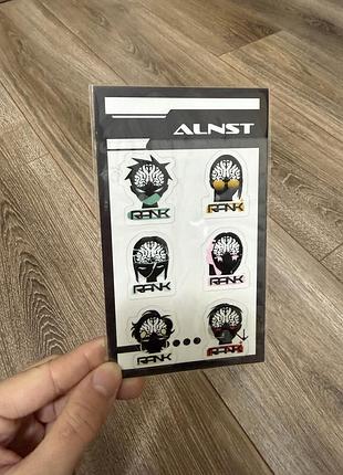 Набір наліпок alien stage anakt garden collection (alnst rank), новий  мерч alien stage аніме стікери ранги anakt garden нові