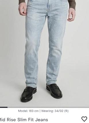 Джинсы мужские identic denim slim fit р.38/32