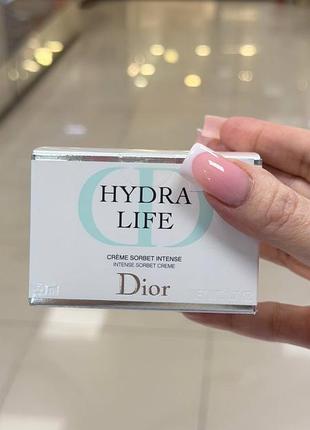 Увлажняющий крем-сорбет для лица и шеи - dior hydra life intense sorbet creme