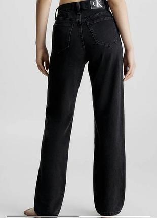 Джинси жіночі calvin klein high rise straight чорні