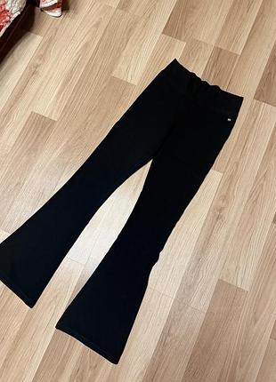 Лосини zara для дівчинки чорні кльош 13-14 років 164 см