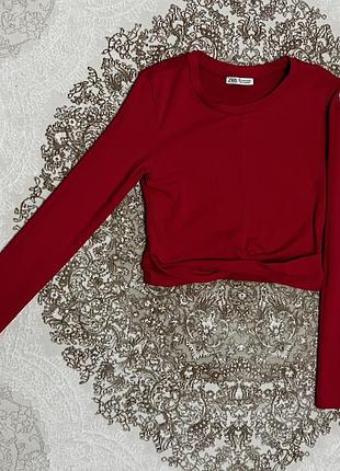 Лонгслів жіночий zara укорочений