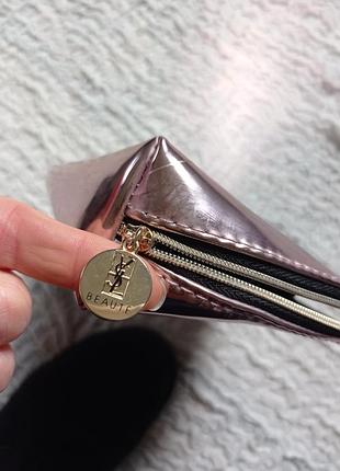 Ysl косметичка рожева блискуча 4