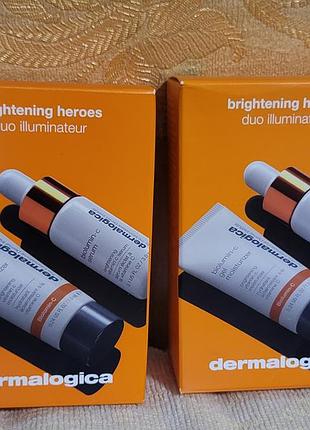 Набір мініатюр  dermalogica brightening heroes duo illuminateur