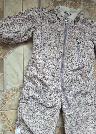 Зимовий комбінезон для дівчинки h&m квітковий принт 80 розмір