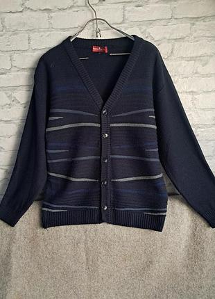 Чоловічий в'язаний кардиган marcel battiston couture (вовна/акрил, чудовий стан)
