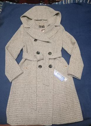 Нове вовняне демісезонне пальто з кашеміром, nio collection, оригінал, р. s