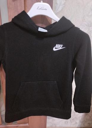 Дитяче худі nike sportswear club fleece, розмір 7 (l/g, 116–122 см, 6–7 років), чорне