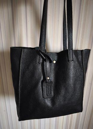 Шикарна жіноча шкіряна сумка genuine leather, made in italy.