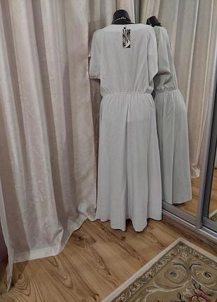 Вискозно-льняное платье 👗 2