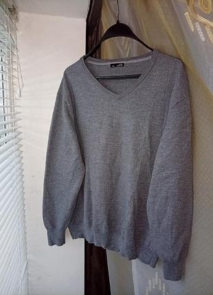 Базовий сірий светр ххл, 100% wool
