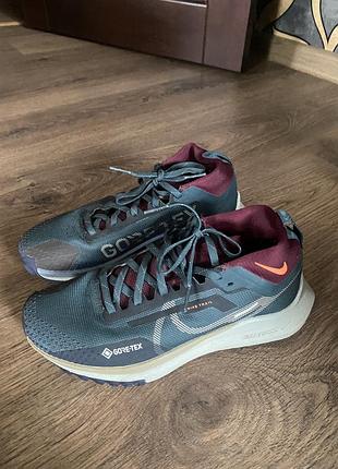 Кросівки nike gore-tex для трейлового бігу графітово-бордові