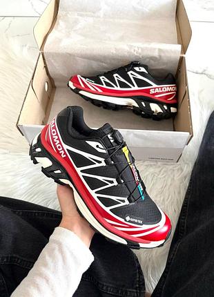 Кросівки salomon xt-6 gore-tex чорно-червоні