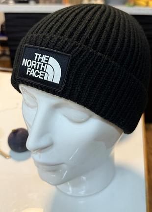 The north face шапка біні чорна оригінал унісекс в’язана з відворотом без підкладки one size стан ідеальний