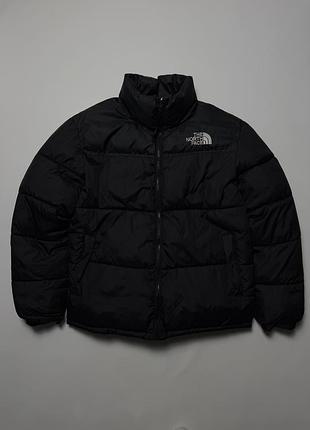 Черная зимняя куртка пуховик the north face утепленная стеганый размер l