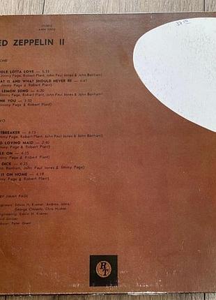Виниловая пластинка led zeppelin ii от лейбла ritonis 4