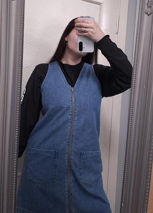 Джинсовый сарафан topshop 3