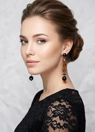 Серьги клипсы удлиненные