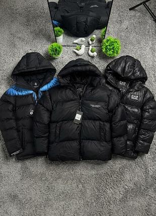 Пуховик брендовий / чоловіча зимова куртка armani exchange / emporio armani ea7 / marcelo burlon / зима