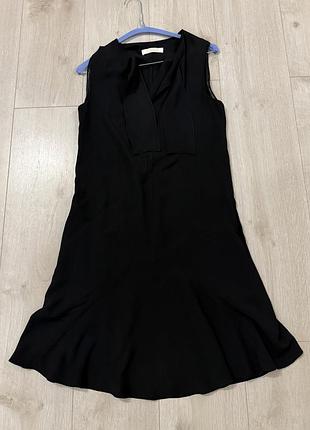 Коротка сукня chloé чорна без рукавів з бантом