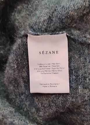 Светр жіночий sezane leon jumper синій мохер меринос