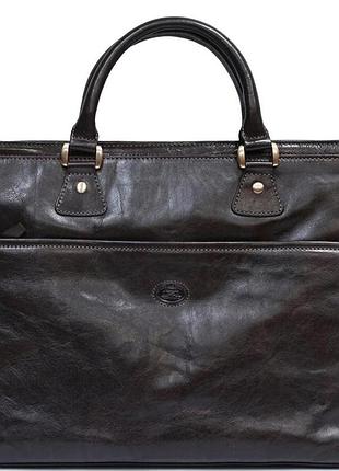 Жіночий діловий портфель tony perotti italico 9625 moro (90442) коричневий