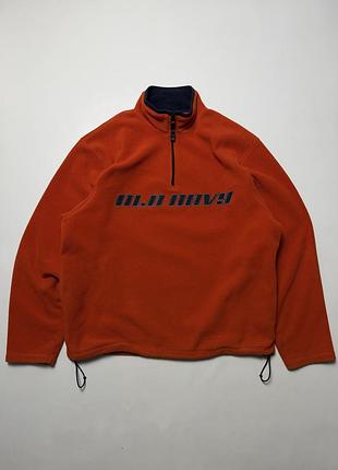 Вінтажна флісова кофта old navy помаранчева на блискавці xl y2k