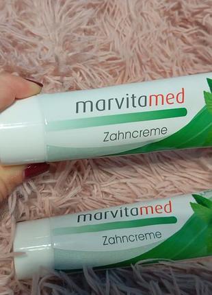 Травяная зубная паста marvitamed zahncreme kräuter (с экстрактами шалфея и ромашки) нитевичка,125мл