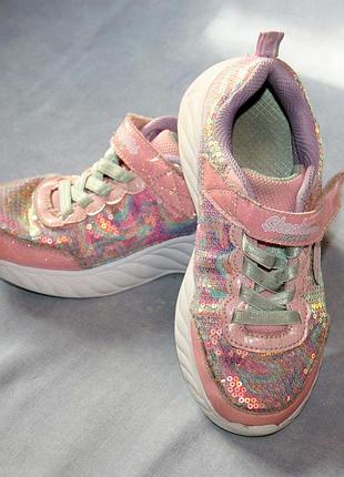 Кроссовки skechers s-lights unicorn с единорогом, размер 31 (стелька 19.5 см)