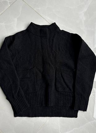 Свитер с горлом теплый шерстяной, шерсть merino wool