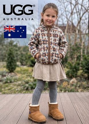 Дитячі уггі ugg style: натуральна замша та хутро (розмір 30)