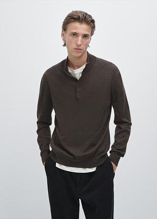 Светр з коміром стійкою чоловічий massimo dutti, р. s-m