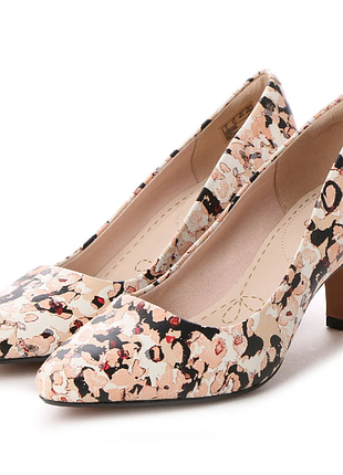Туфли-лодочки 100% кожа на маленьком каблуке clarks