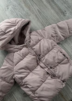 Куртка зимова для дівчинки zara стьобана рожева