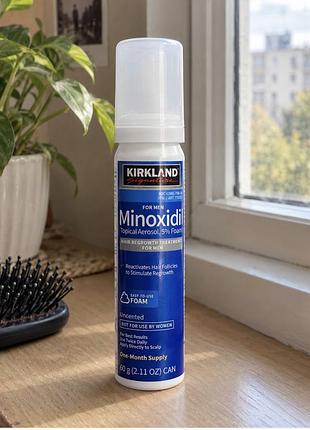 Міноксидил кіркланд minoxidil kirkland піна для росту волосся та бороди