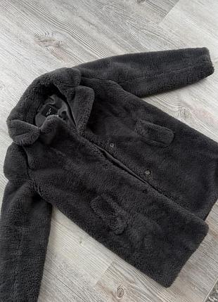 Еко-шуба жіноча vero moda тедді графітова