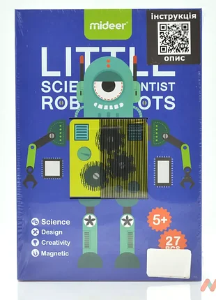 Пазл mideer little science scientist robots md1030 магнітний рухомий
