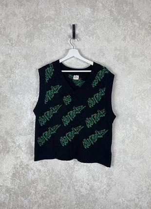 Оверсайз жилетка no fear x h&m в гарному стані, оригінал s-m