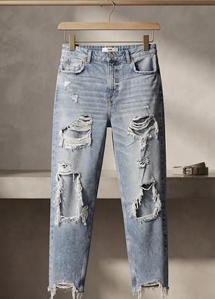 Рваные джинсы bershka 5