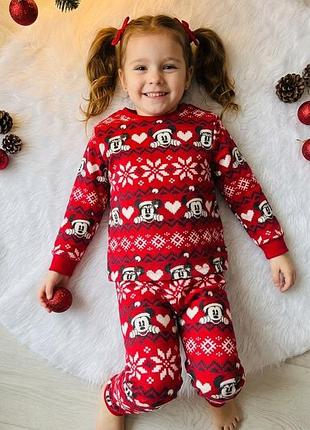 Піжама дитяча primark disney велюрова новорічна червона