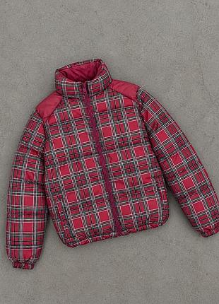 Пуховик moncler у клітинку (розмір s)