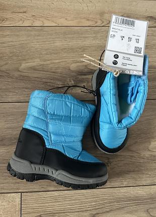 Дитячі  зимові чоботи mountain warehouse caribou adaptive snow boots яскраво-блакитного кольору (bright blue).