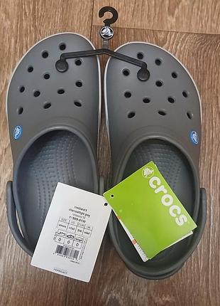 Шльопанці унісекс crocs crocband ii clog сірі